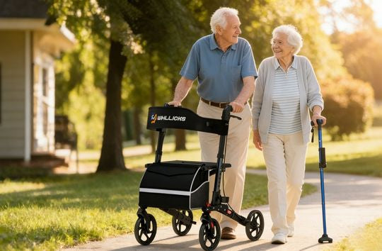 When Is a Rollator Better Than a Cane or Crutches | WHLICKS
