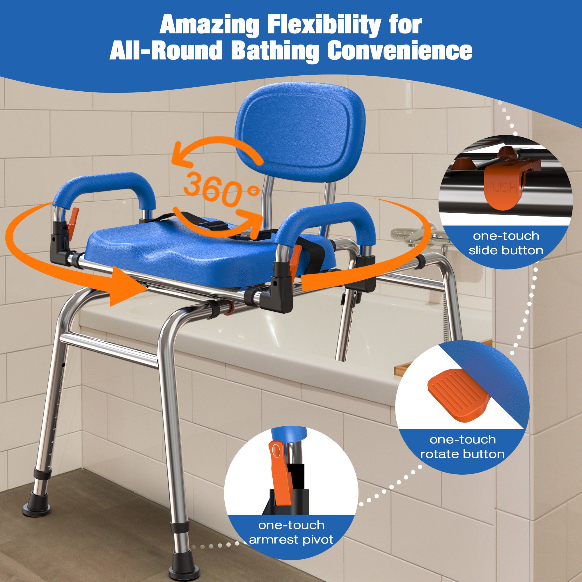 shower chair with arms