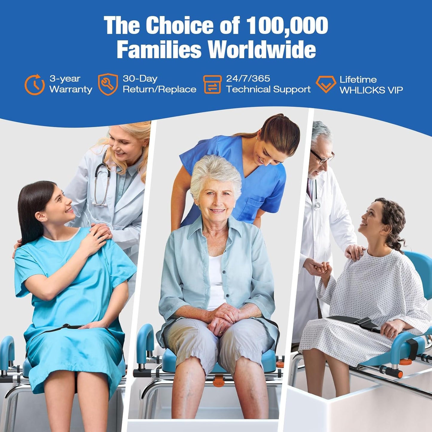 Sliding Shower Chair with 360° Swivel Seat, Adjustable Tub Transfer Bench for Elderly