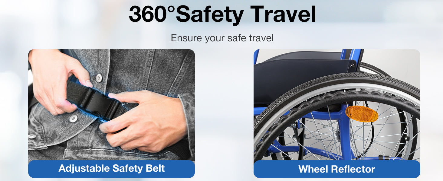 Whlicks ensure your safe travel with adjustable safety belt and wheel reflector