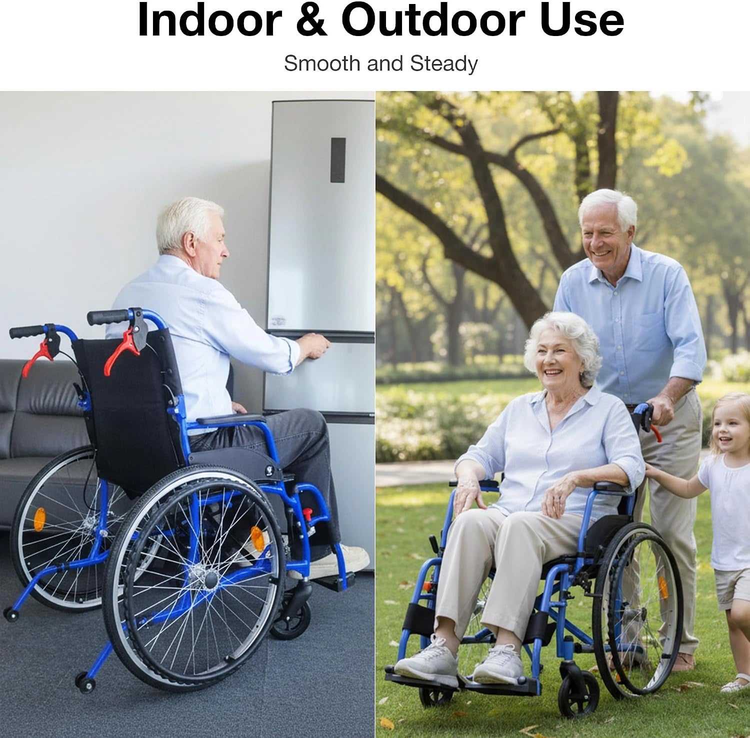 Premium Manual Wheelchair – 6 Colors, Lightweight & Ergonomic