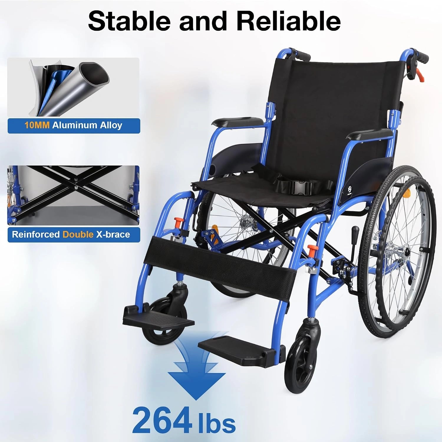 Premium Manual Wheelchair – 6 Colors, Lightweight & Ergonomic