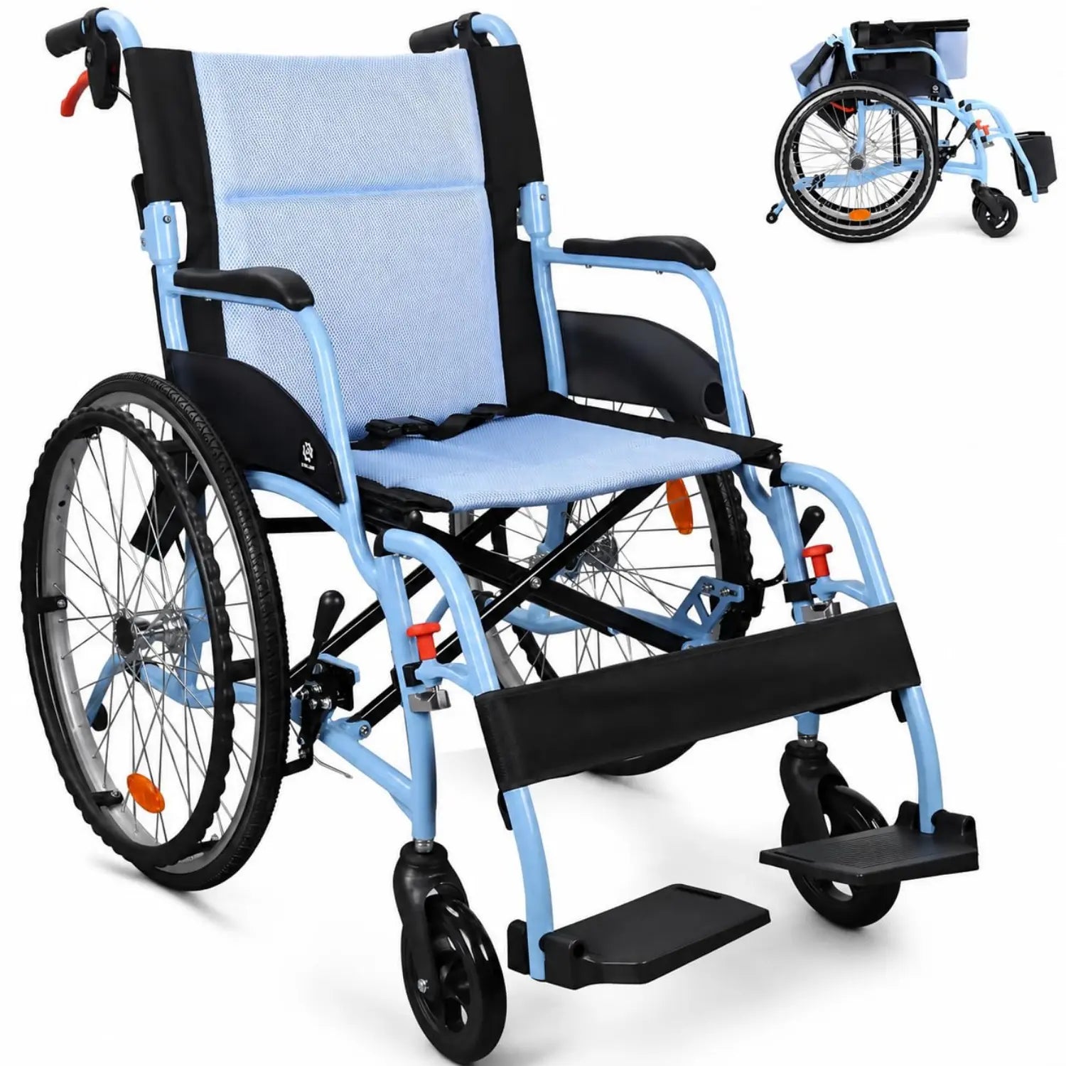 Lightweight Manual Wheelchair with Quick-Release Wheels