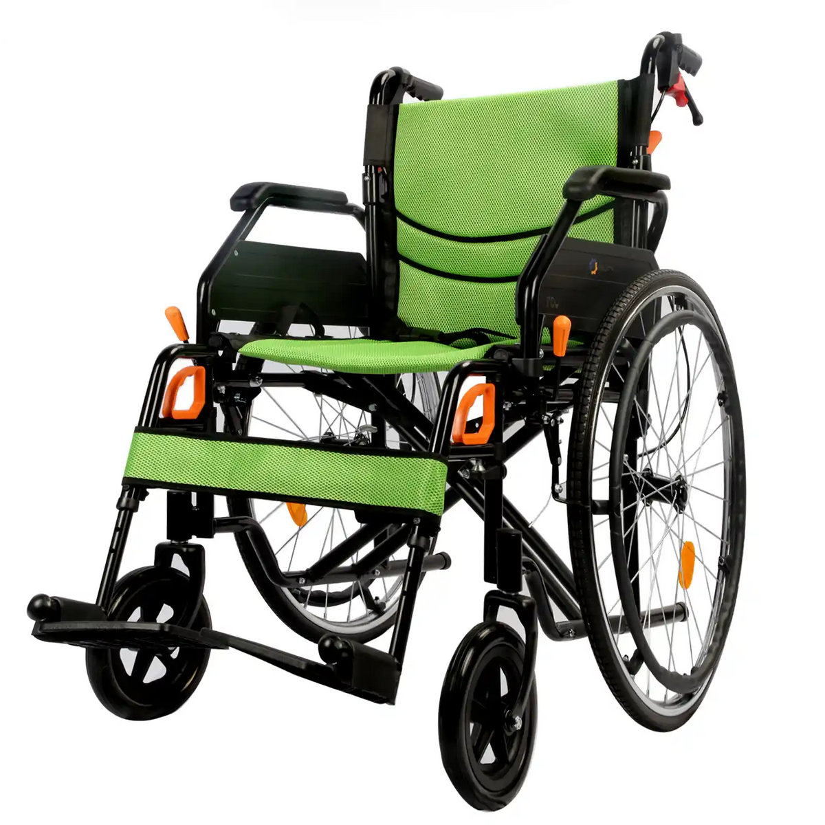 Manual Wheelchair for Adults with Quick-Release 24" Rear Wheels