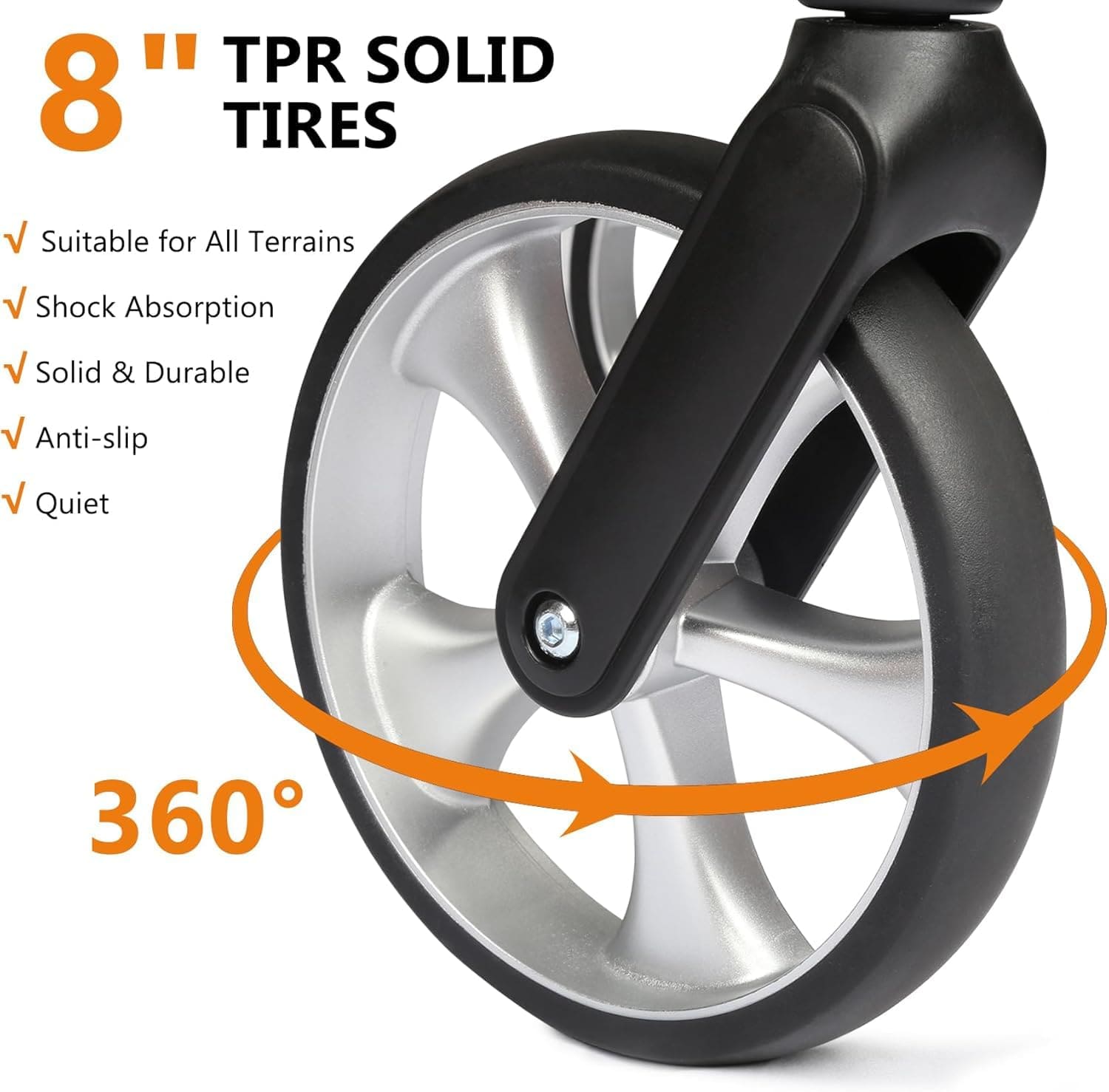 8-inch TPR solid tire#color_black