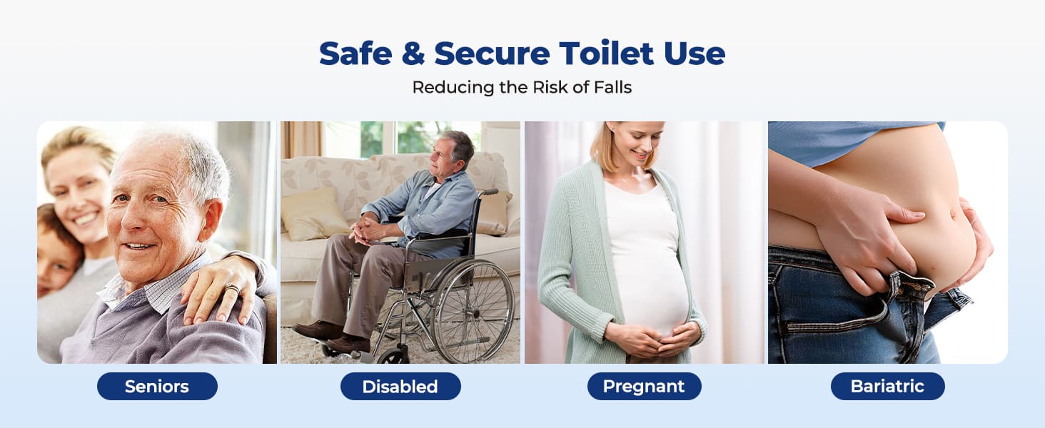 Whlicks provides safe and secure toilet use with seniors, disabled individuals, pregnant women, and bariatric patients.