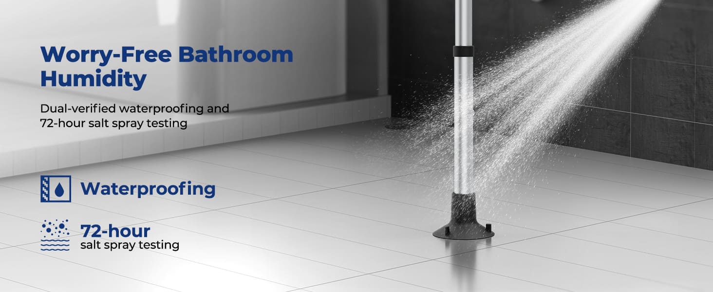 Whlicks toilet handrail is waterproofing and humidity control features.