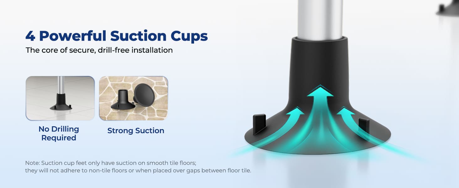 WHLICKS toilet safety rails with suction cups on a white background, highlighting safe, stable, and durable support for seniors and mobility-limited users.