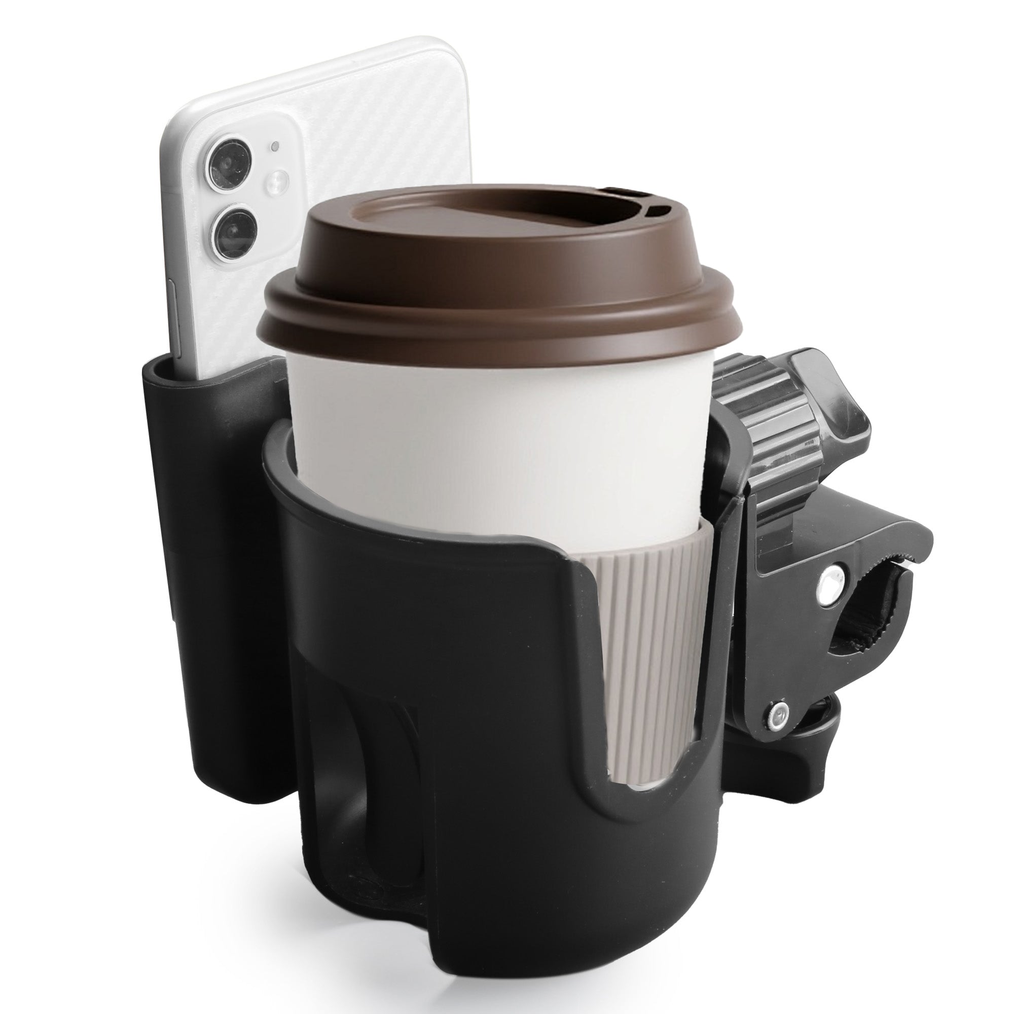 Hands-Free 2-in-1 Cup & Phone Holder for Seniors – Fits Walkers, Rollators & Wheelchairs