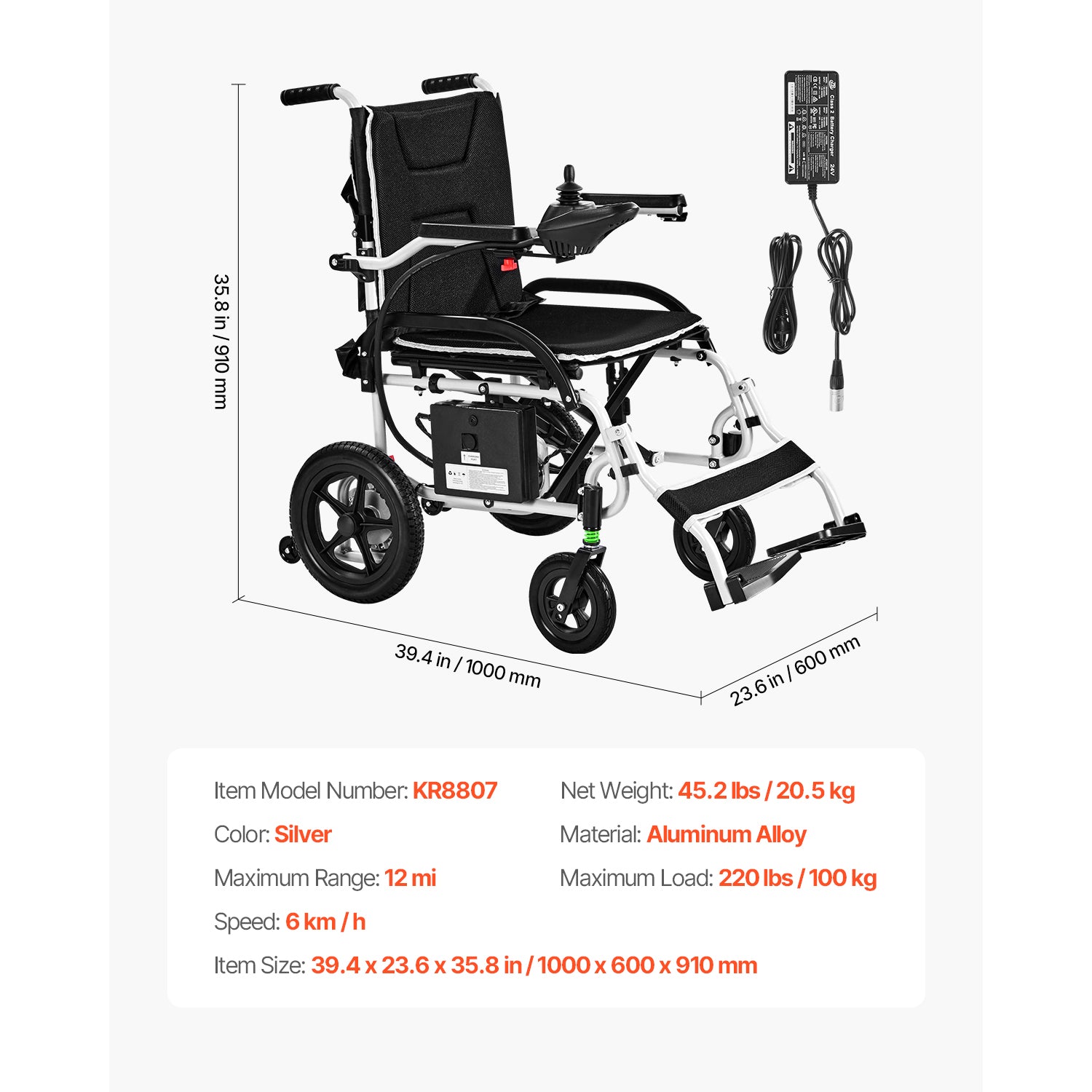 Vevor Motorized Wheelchairs for Seniors Foldable Power Wheelchair for Adults