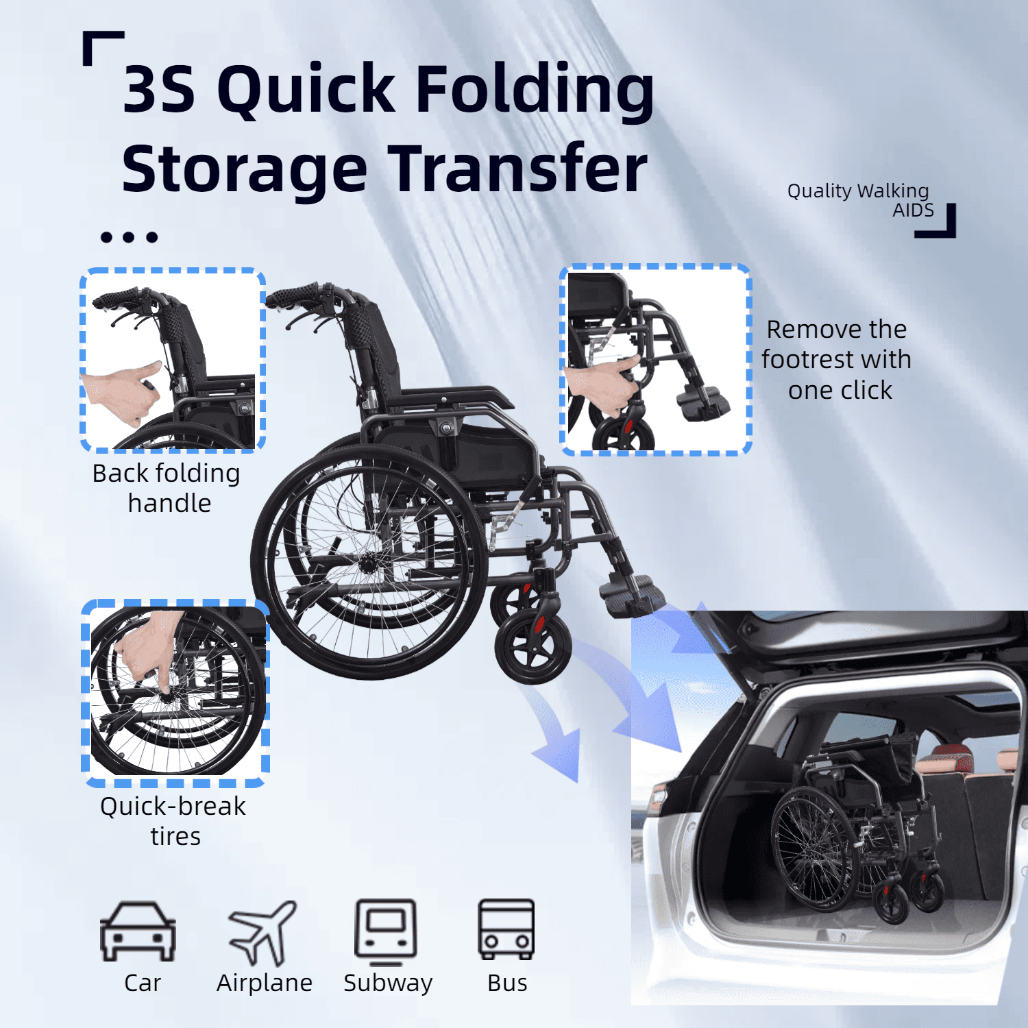 Multi-Functional Lightweight Wheelchair – Designed for Comfort & Independence