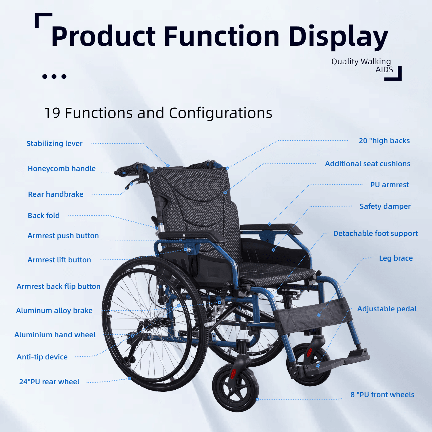 Multi-Functional Lightweight Wheelchair – Designed for Comfort & Independence