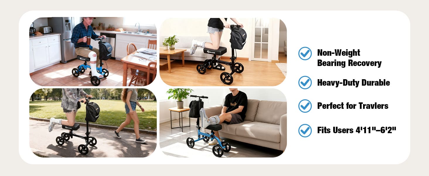 knee scooter with seat