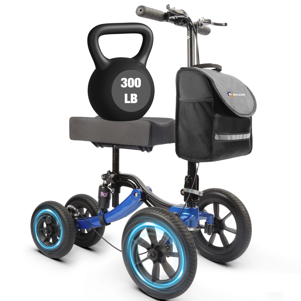 All Terrain Knee Scooter for Foot Injuries, 15" Big Knee Pad