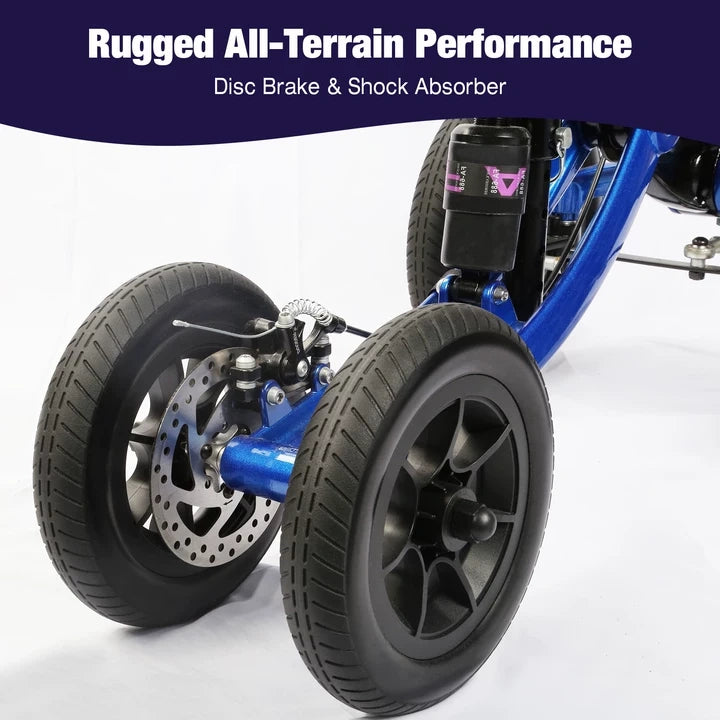 All Terrain Knee Scooter for Foot Injuries, 15" Big Knee Pad