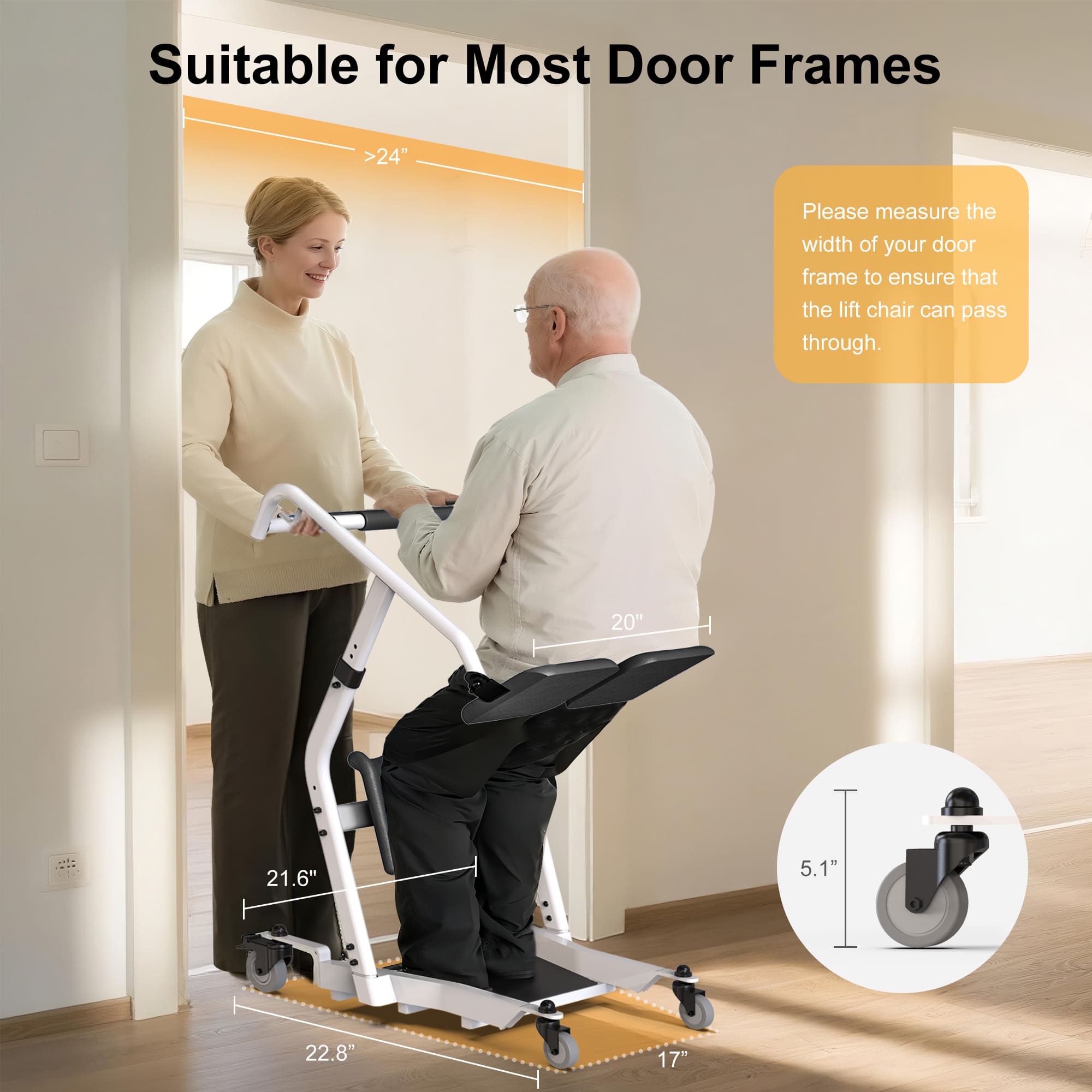 sit to stand lift suitable for most door frames#color_black