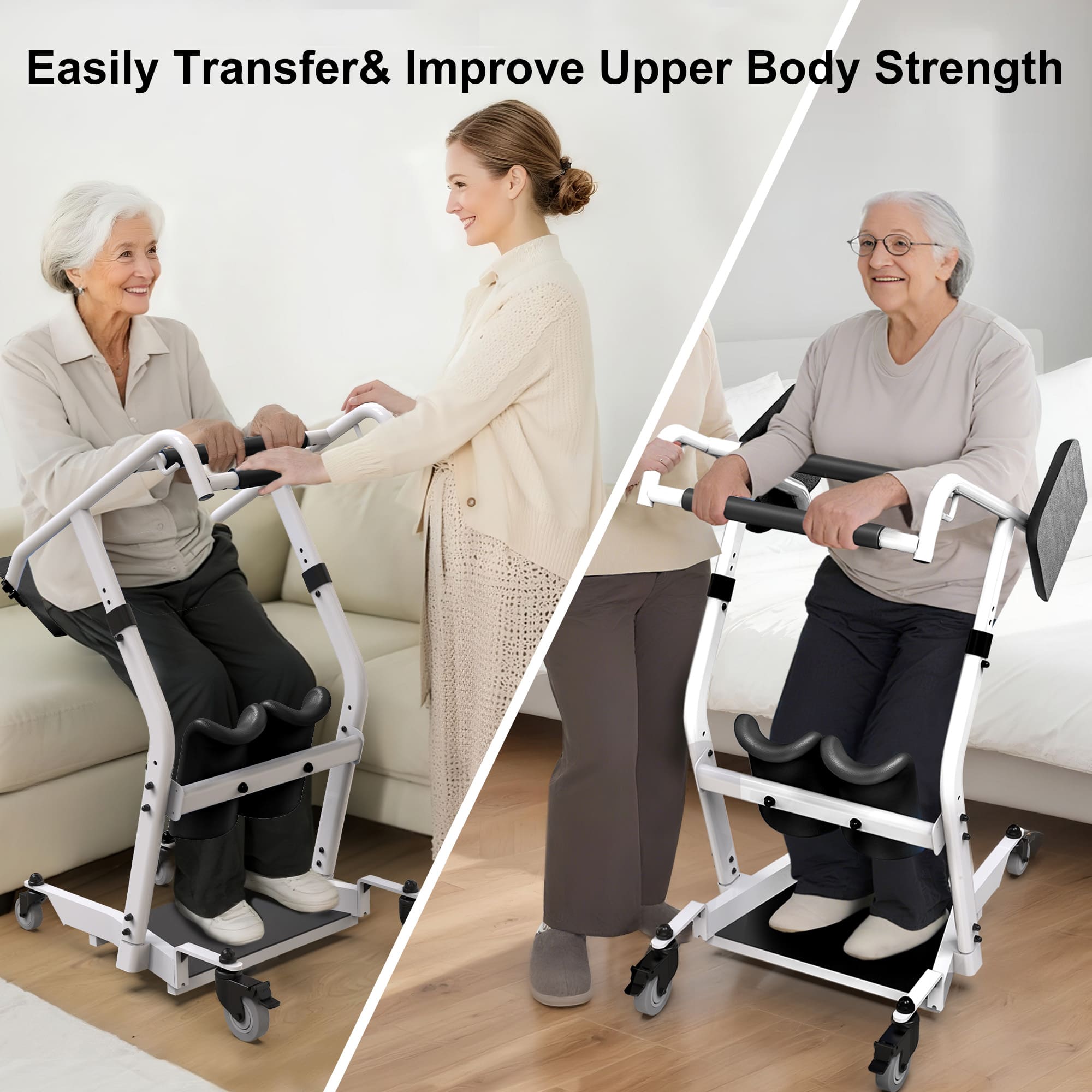 women in the sit to stand lift