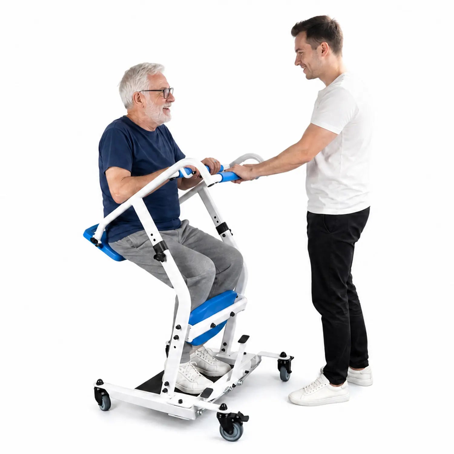 Heavy-Duty Sit-to-Stand Transfer Lift with Adjustable Base