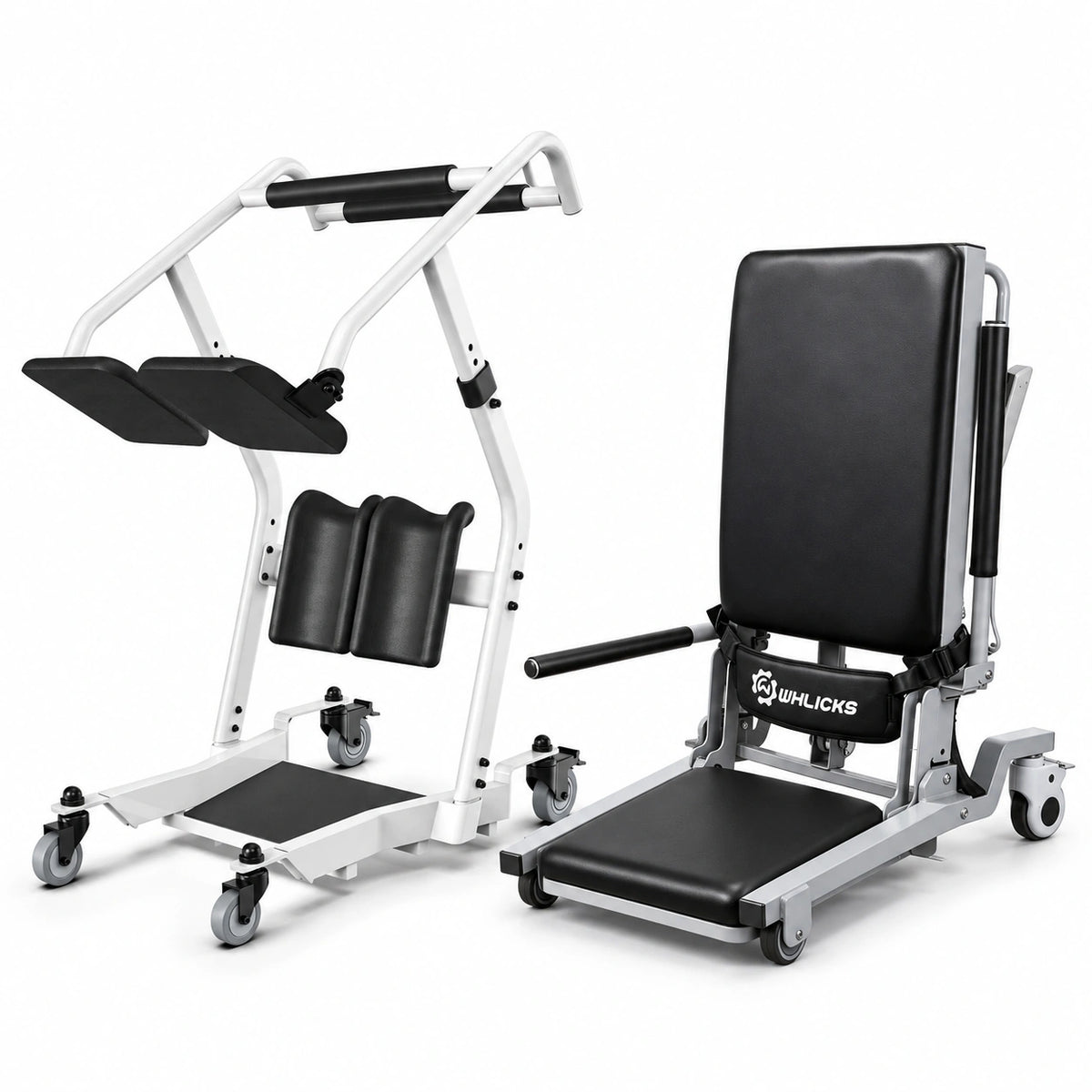 Whlicks Sit-to-Stand Lift & Floor Lift Chair Bundle for Home Care