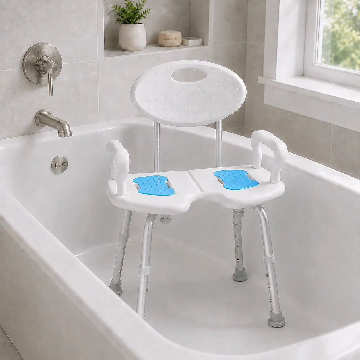 Extra-Wide Adjustable Shower Chairs for Seniors & Bariatric Users