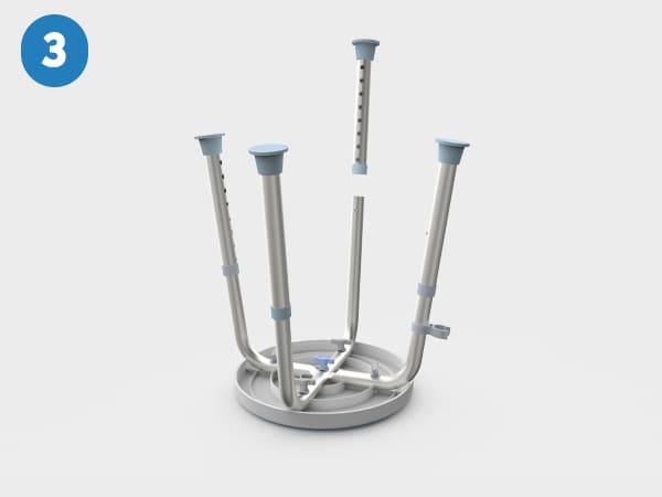 Whlicks Shower Chair is easy to adjust height