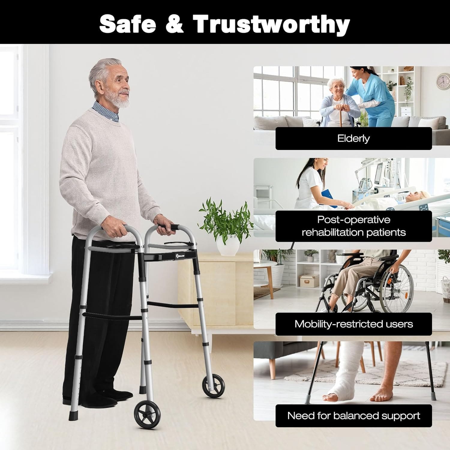 whlicks walkers are safe and trustworthy use for elderly#color_black