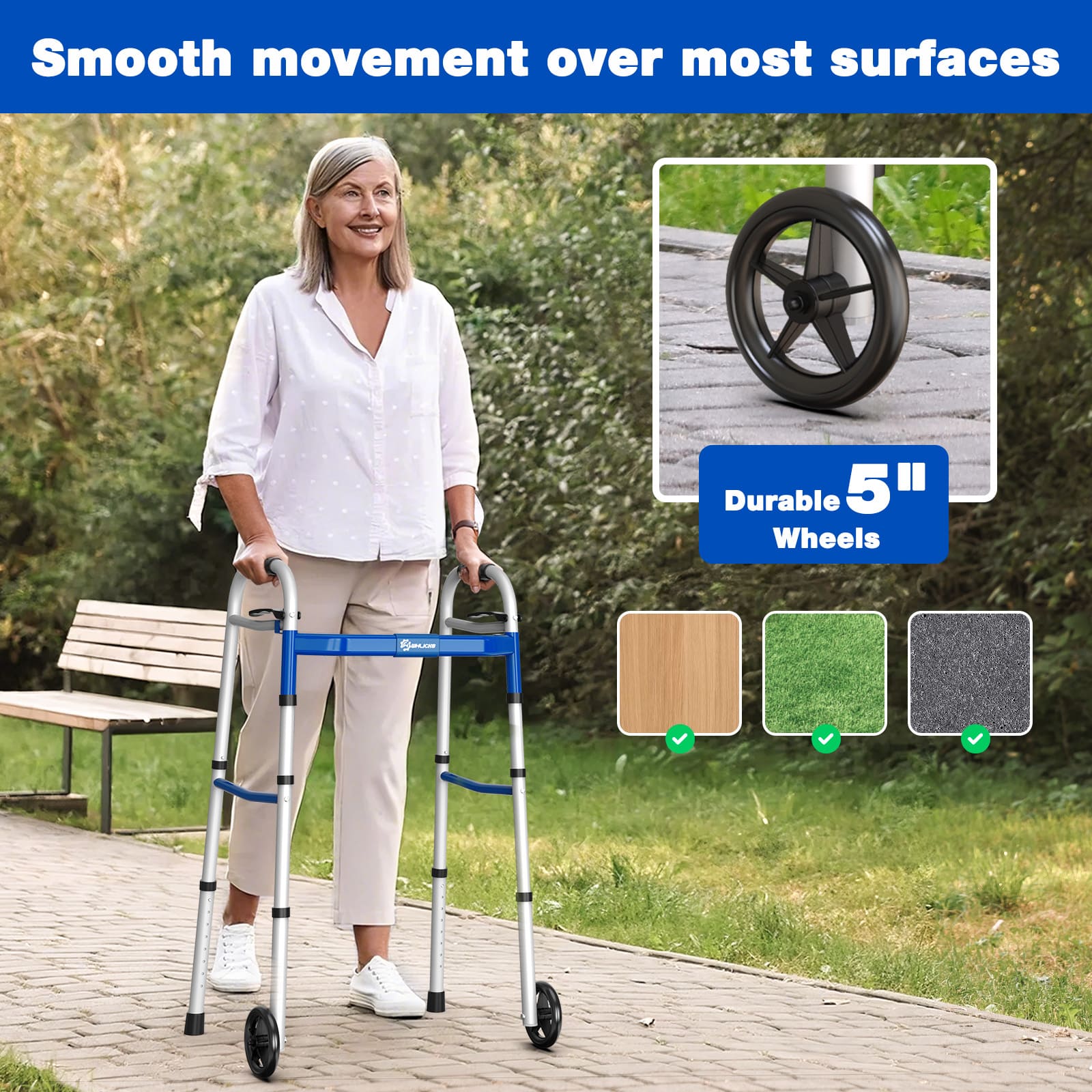 smooth movement with portable walkers