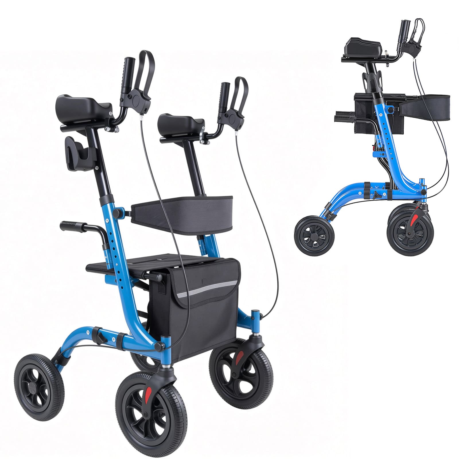 All-Terrain 2-in-1 Rollator Walker with Seat
