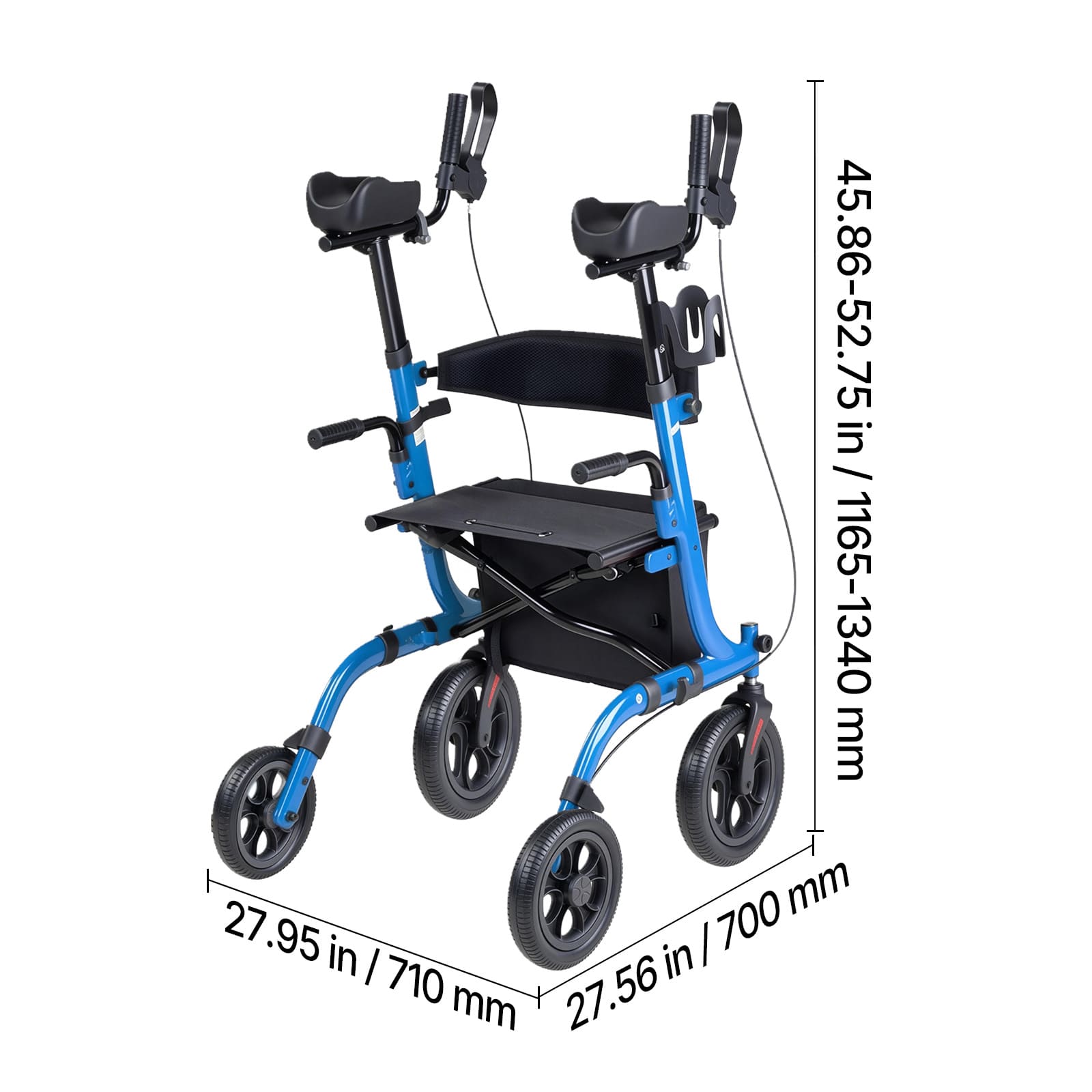 All-Terrain 2-in-1 Rollator Walker with Seat