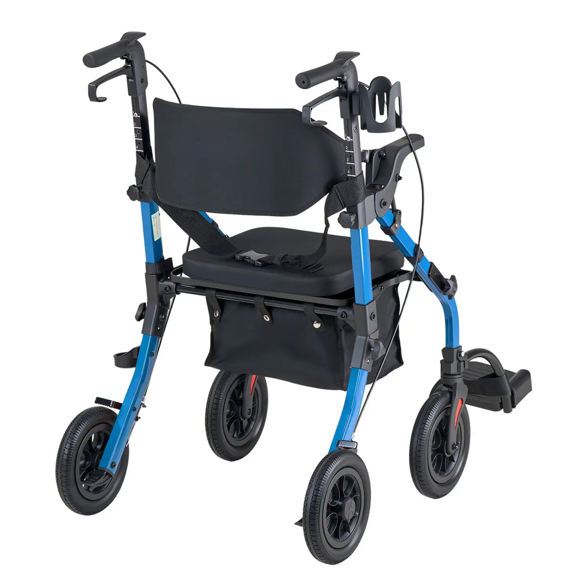 Lightweight 2-in-1 Rollator Walker & Transport Chair