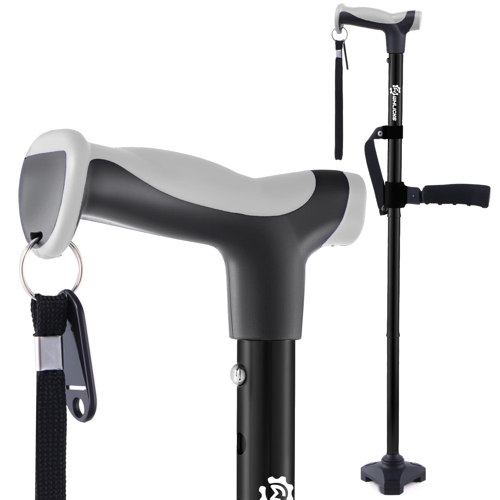 Assist Handle Walking Cane – Foldable, Stylish, 3 Colors for Everyone