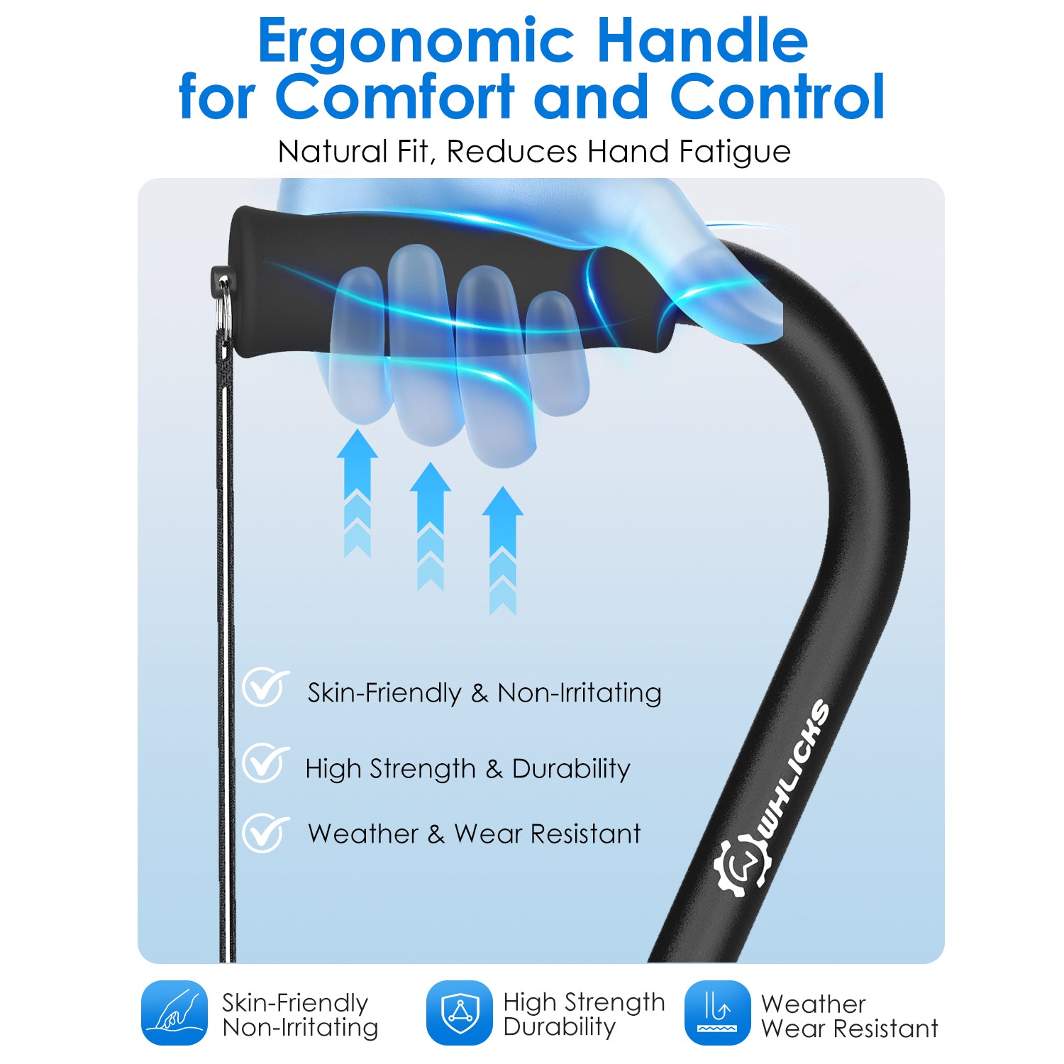 Premium All-Terrain Quad Cane with Ergonomic Grip & Stable Base