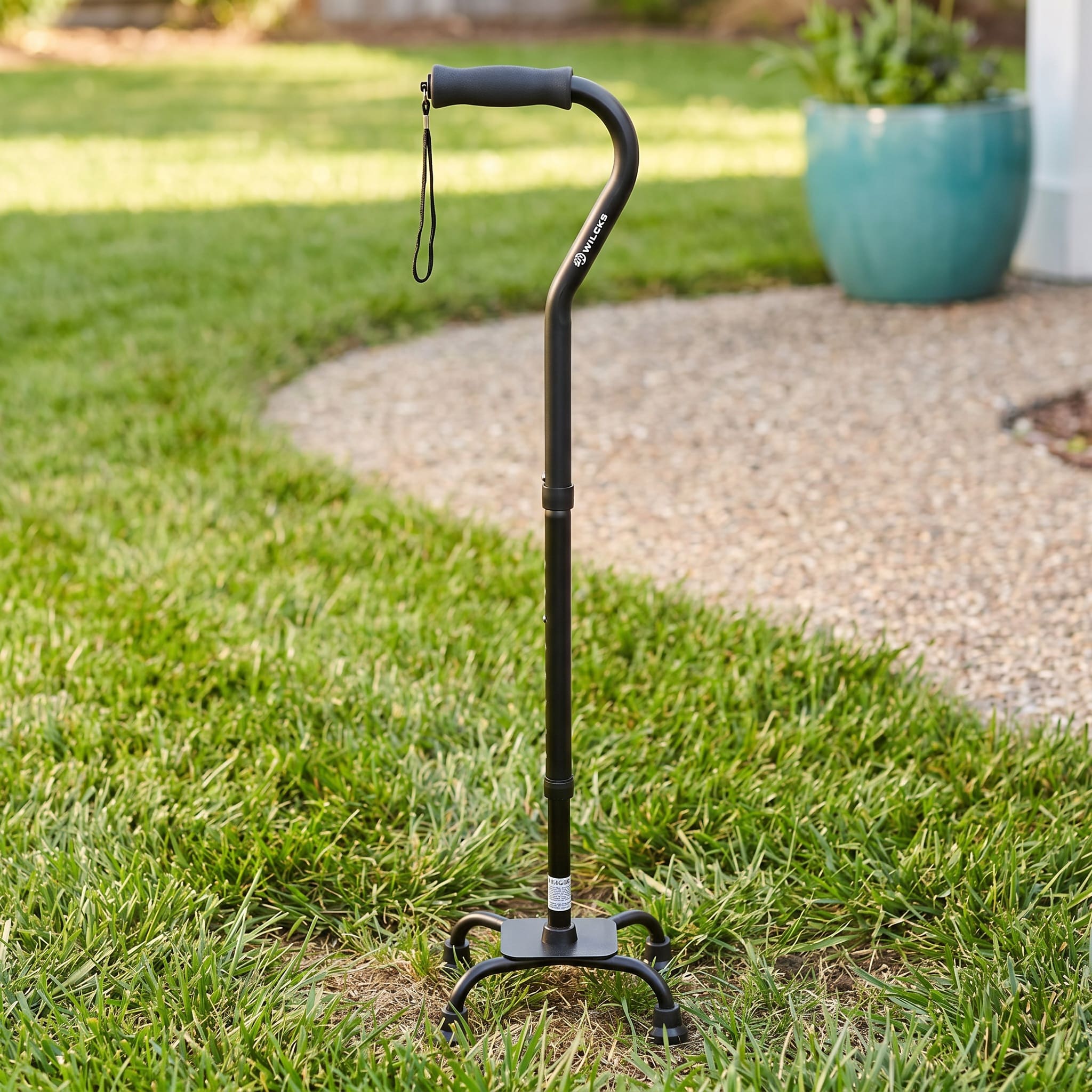 Premium All-Terrain Quad Cane with Ergonomic Grip & Stable Base