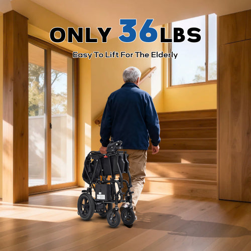 3 in 1 Lightweight & Foldable Electric Wheelchair for Travel
