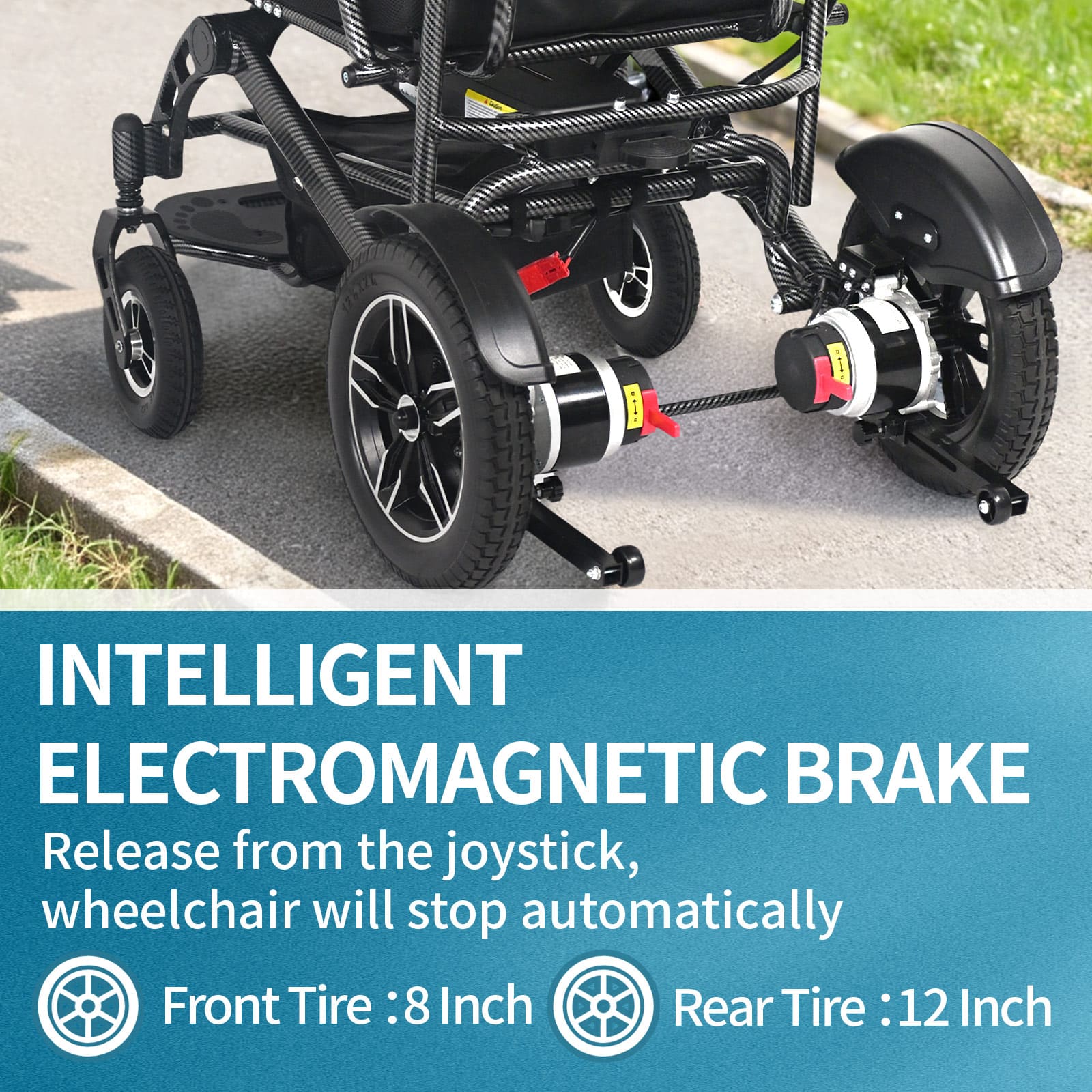 All-Terrain Foldable Electric Wheelchair with Dual Batteries