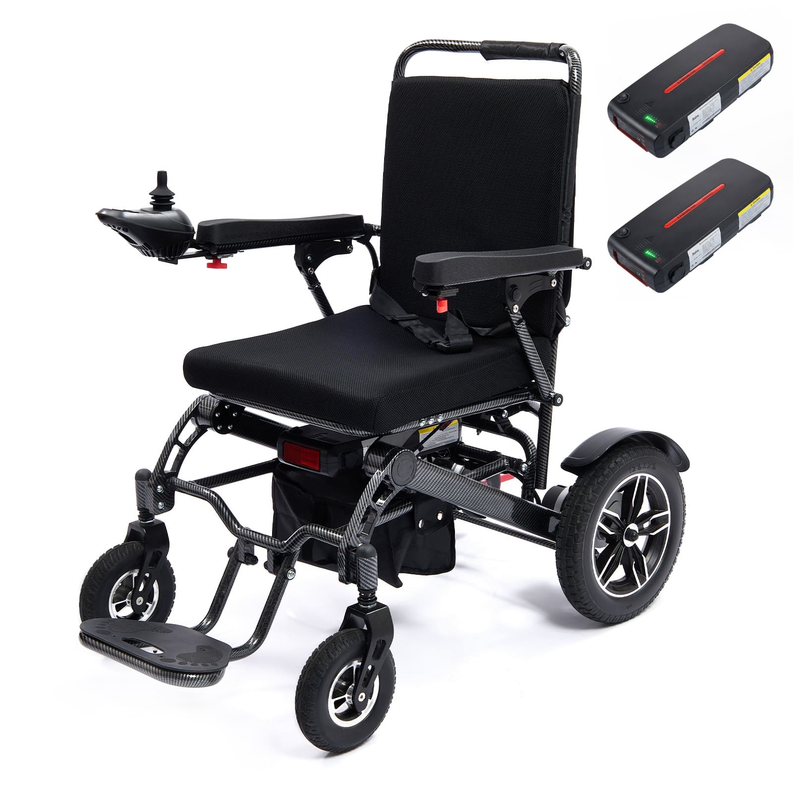 All-Terrain Foldable Electric Wheelchair with Dual Batteries