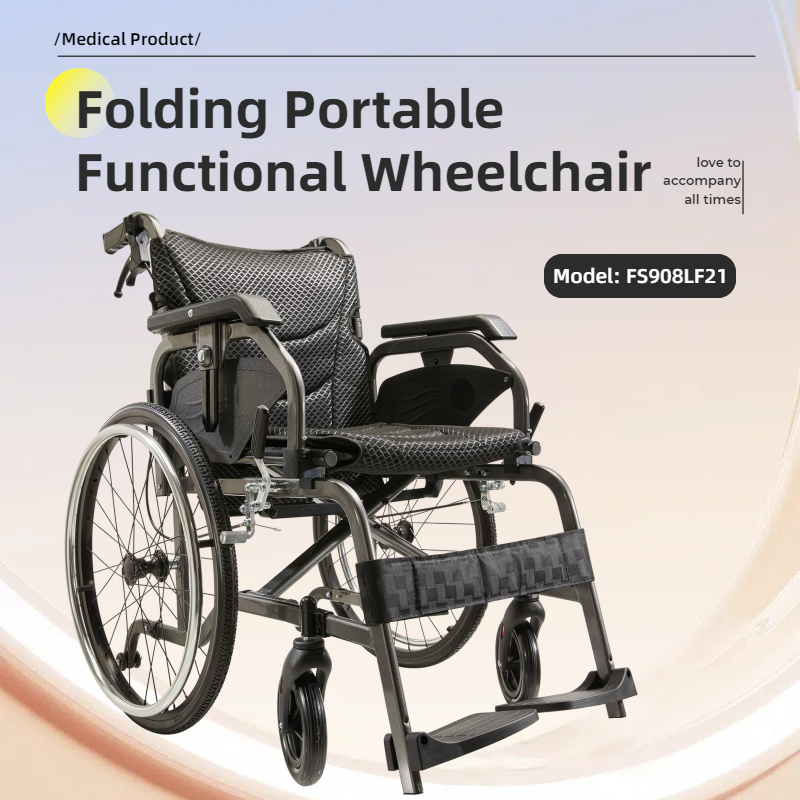 Aluminum Foldable Lightweight Wheelchair – Large Seat & Safe Wheels