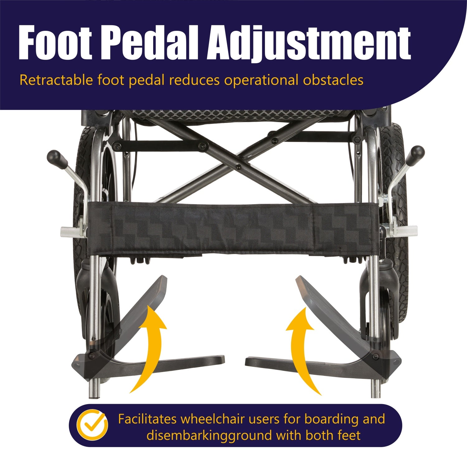 Lightweight Transport Wheelchair – Compact Size, Thick Stable Wheels
