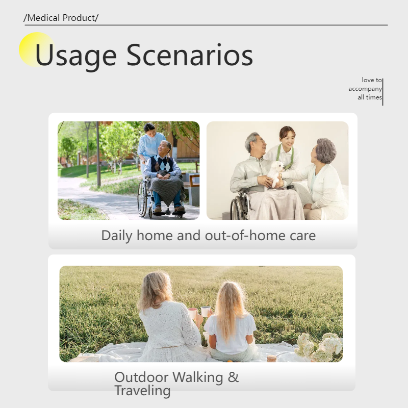 Lightweight Transport Wheelchair – Compact Size, Thick Stable Wheels