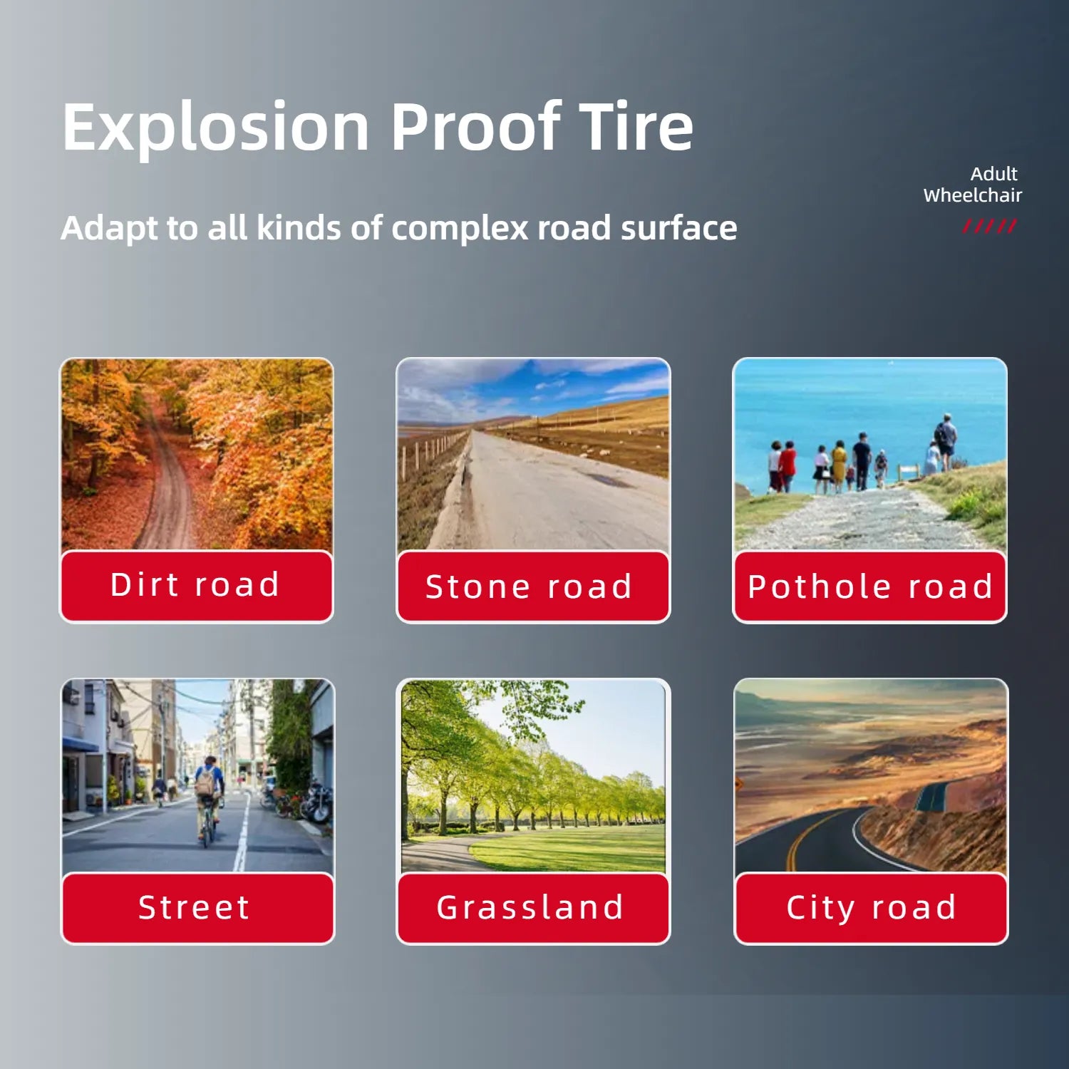 wheelchair with anti‑tip wheels