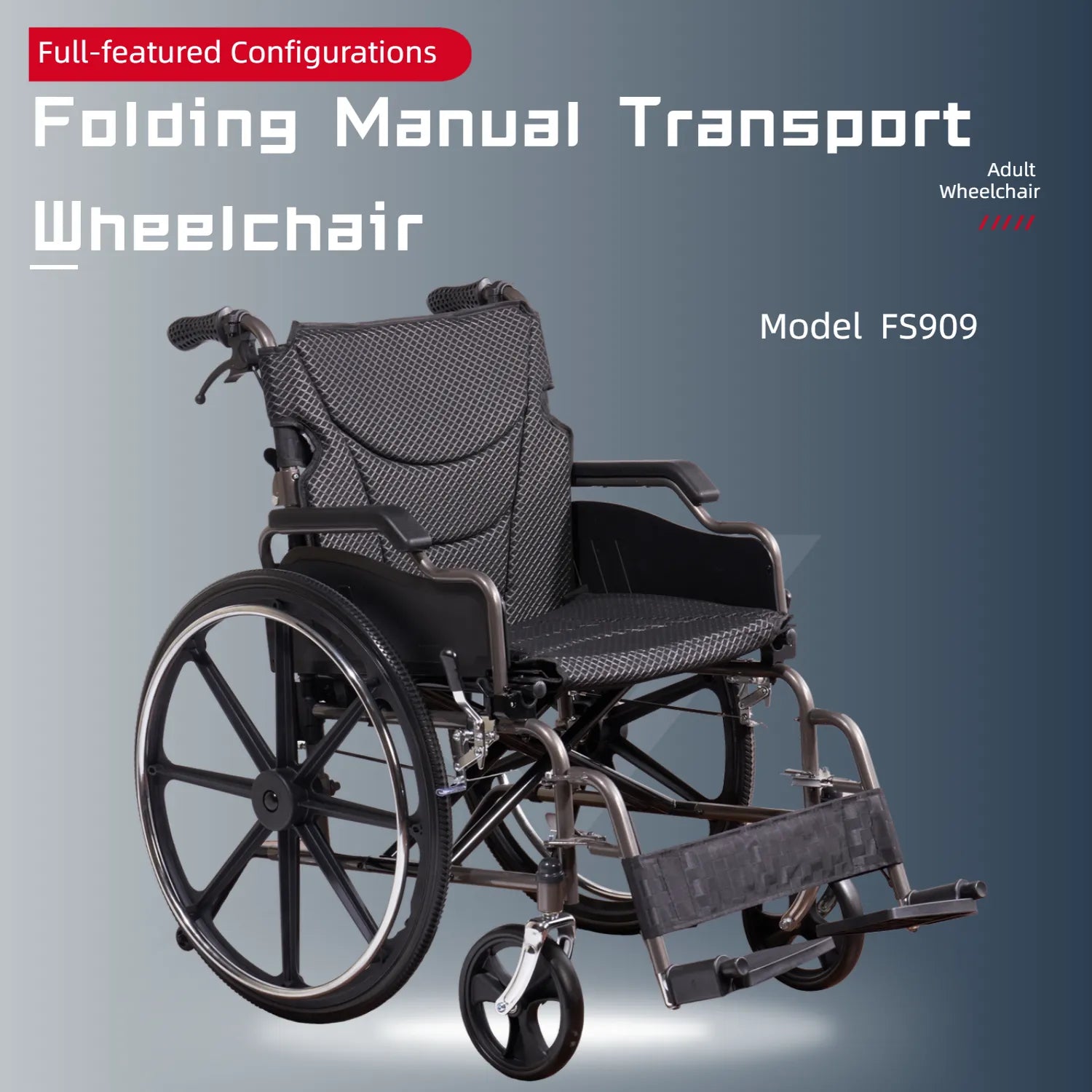 wheelchair with ergonomic backrest