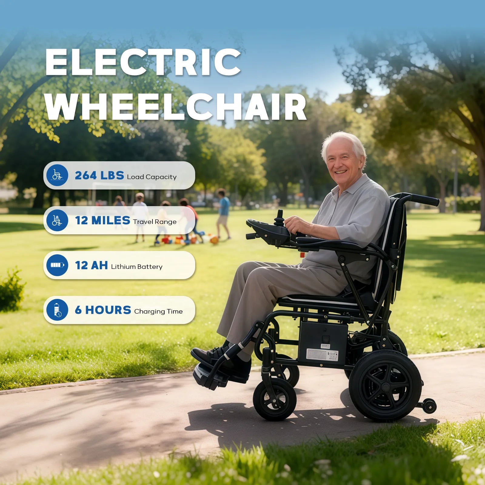 driving electric wheelchair #black color