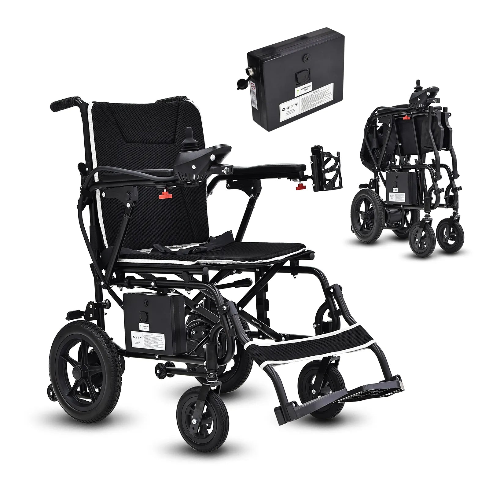 electric wheelchair with a joystick
