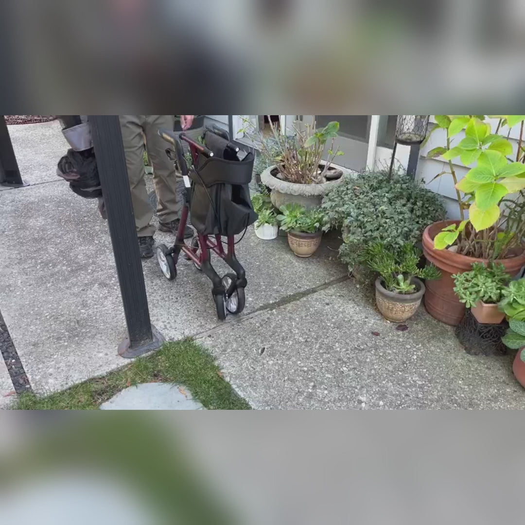 Load video: purple rollator walker