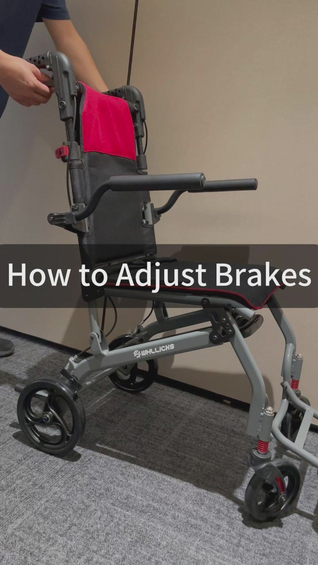 Load video: how to adjust brakes of wheelchair