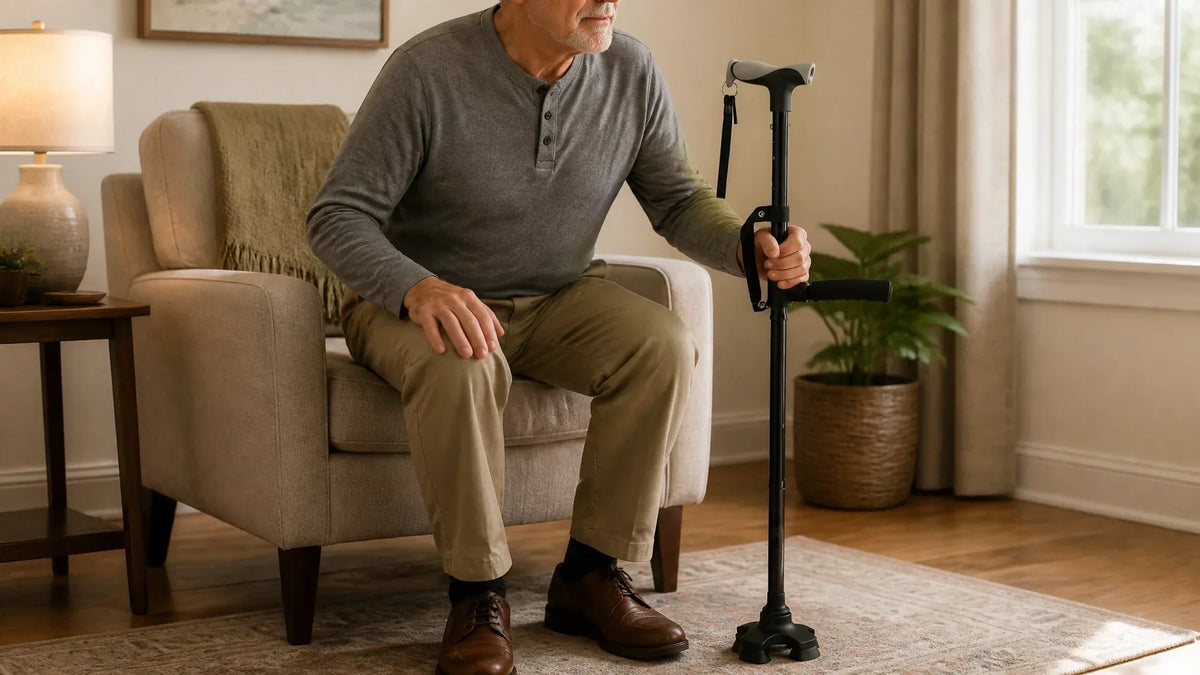From Sitting to Walking: How a Foldable Cane With a Standing Assist Handle Fits Into Everyday Life