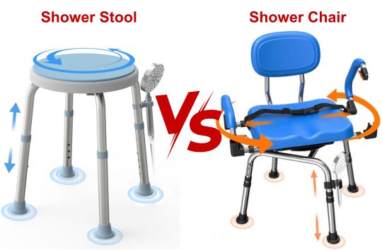 Differences Between a Shower Chair and a Shower Stool