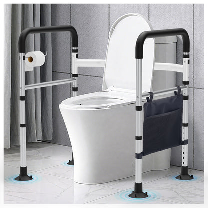 WHLICKS Toilet Safety Rails for Seniors – Adjustable, Foldable, Supports 350 lbs