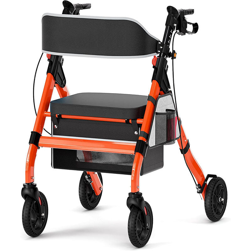 3 in 1 Heavy-Duty Rollator Walker for Tall Person Supports 450lbs