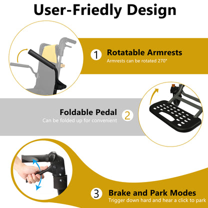user-friendly design wheelchair#color_yellow